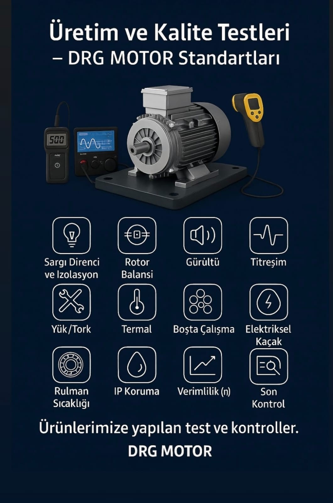 37 kW (50 HP) Elektrik Motorları – IE3, IE4 Enerji Sınıfı DRG MOTOR,