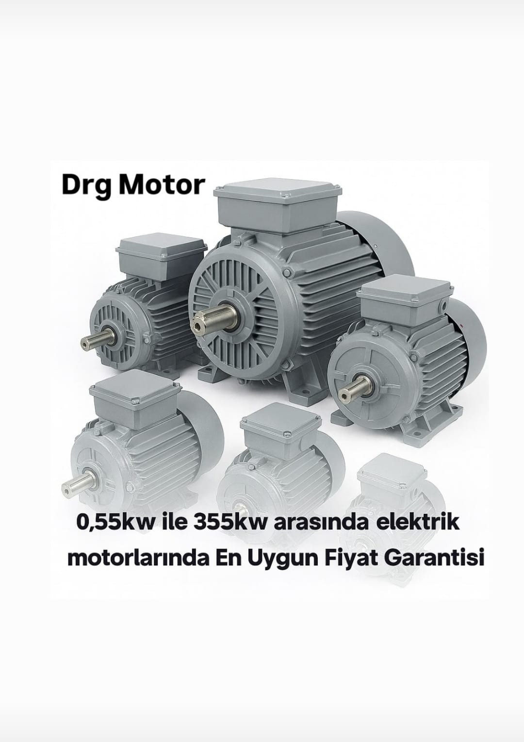 1.1 kW 3000 Devir DRG Elektrik Motorları İzmir,