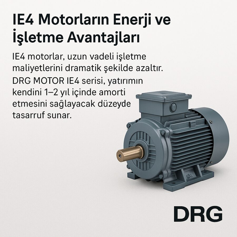IE4 Super Premium Efficiency (süper verimlilik ) Elektrik Motorları - DRG MOTOR